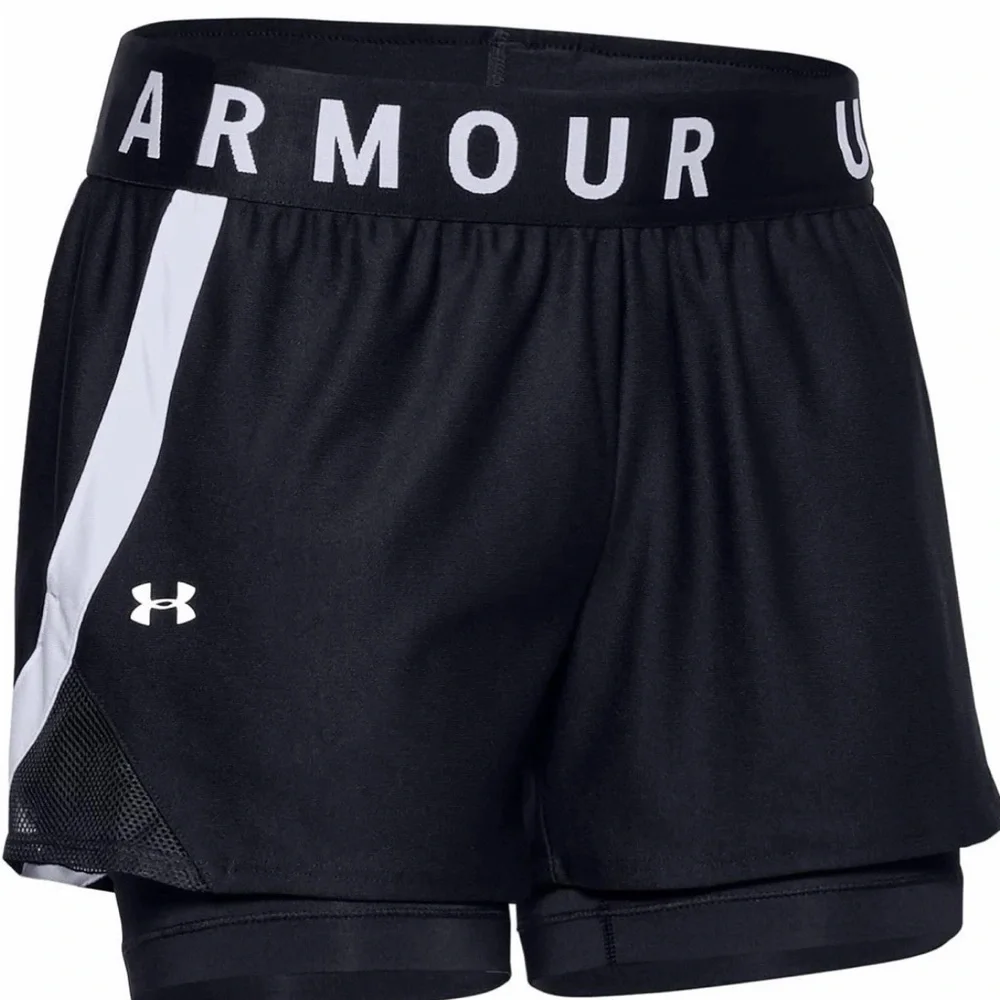 Under Armour 2 in 1 Women's Black Shorts - Picture 2 of 5